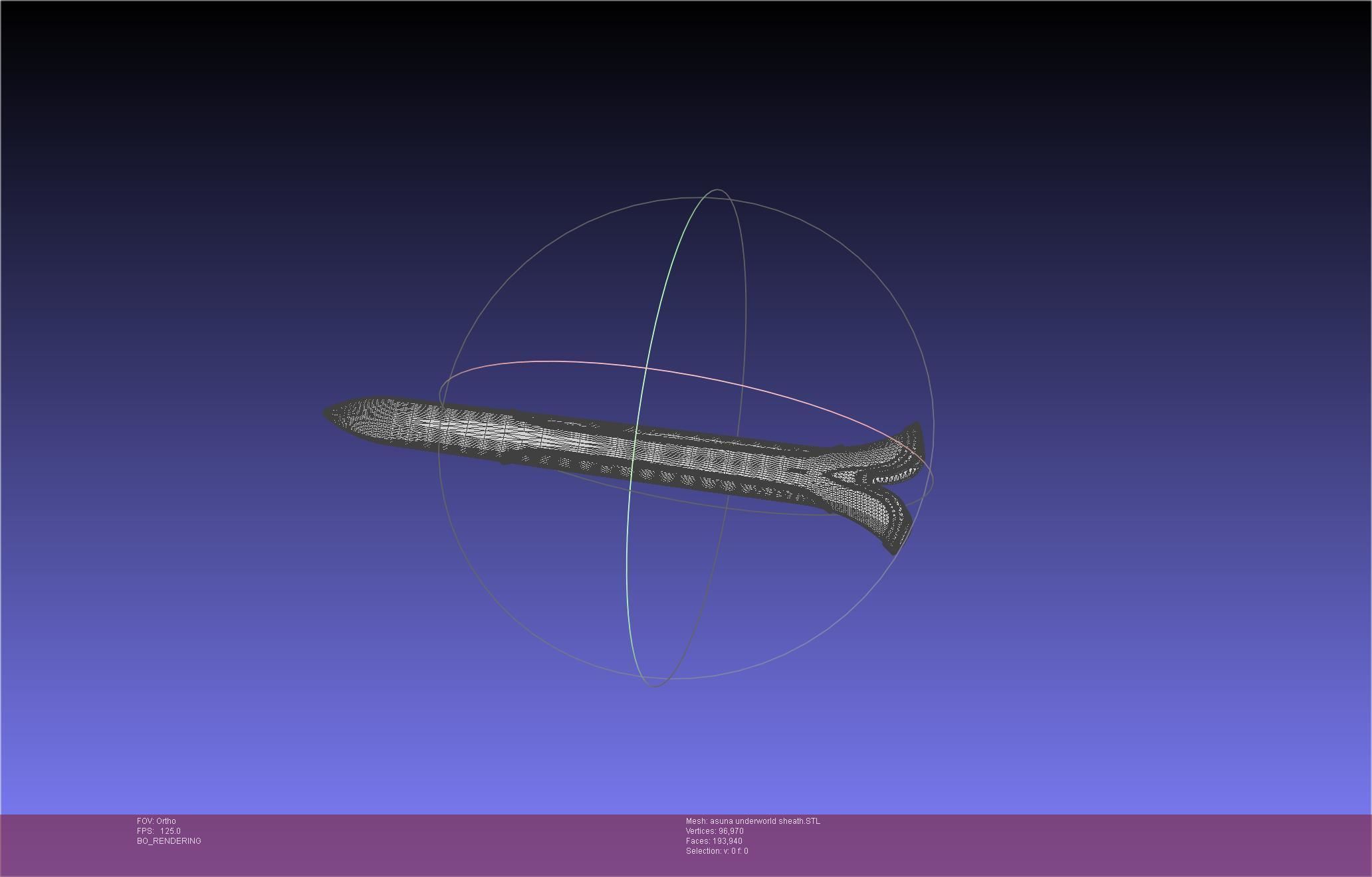 Sword Art Online Alicization Asuna Underworld Sword Sheath 3D print model_17