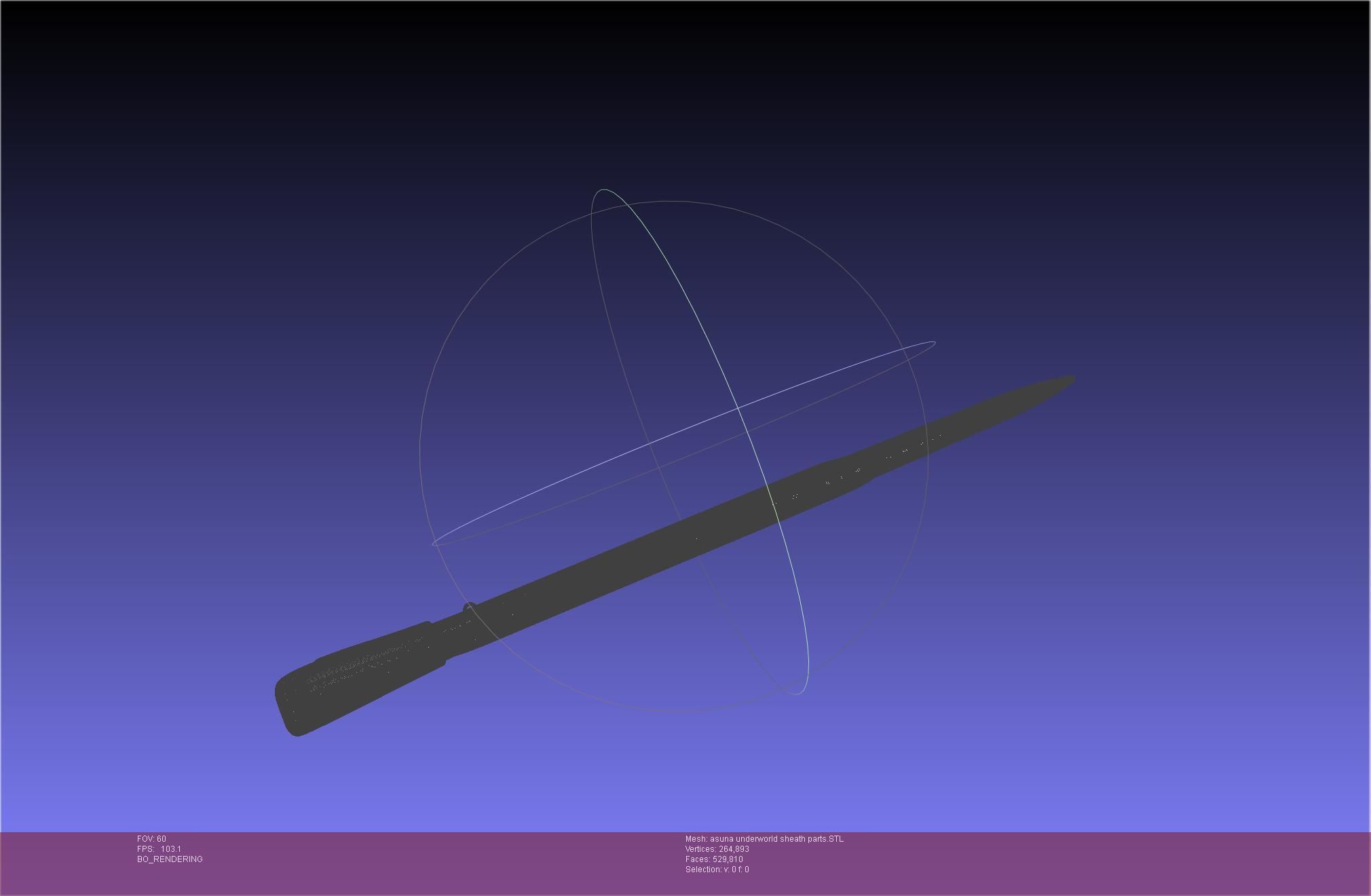 Sword Art Online Alicization Asuna Underworld Sword Sheath 3D print model_36