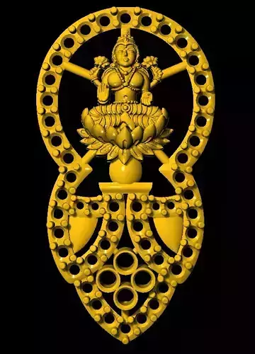 sidepiece ornate gold buddha statue