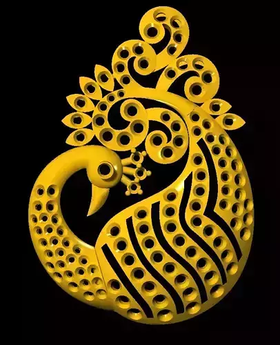 Sidepiece golden peacock