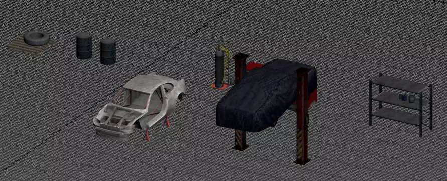 232343t464 garage Free 3D model_0