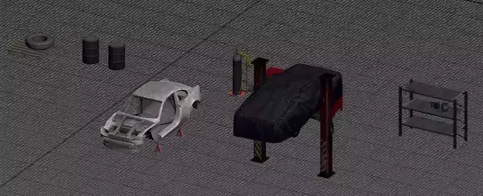 232343t464 garage Free 3D model