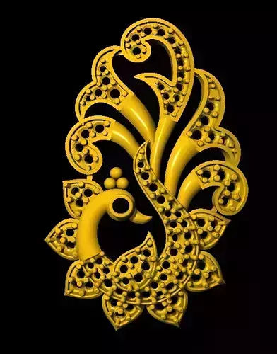 Sidepiece golden peacock