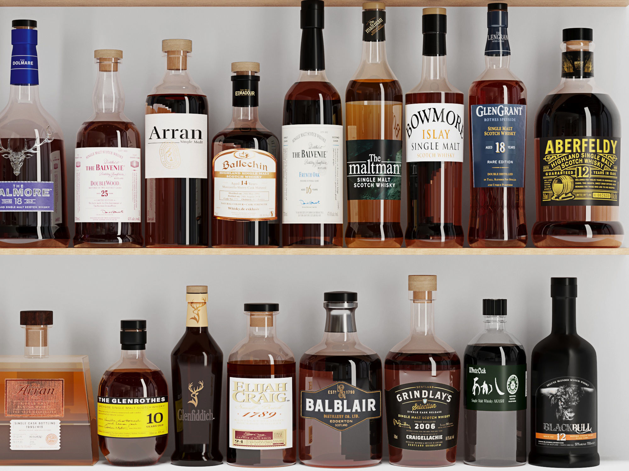 Bottle Whiskey 3D model_2