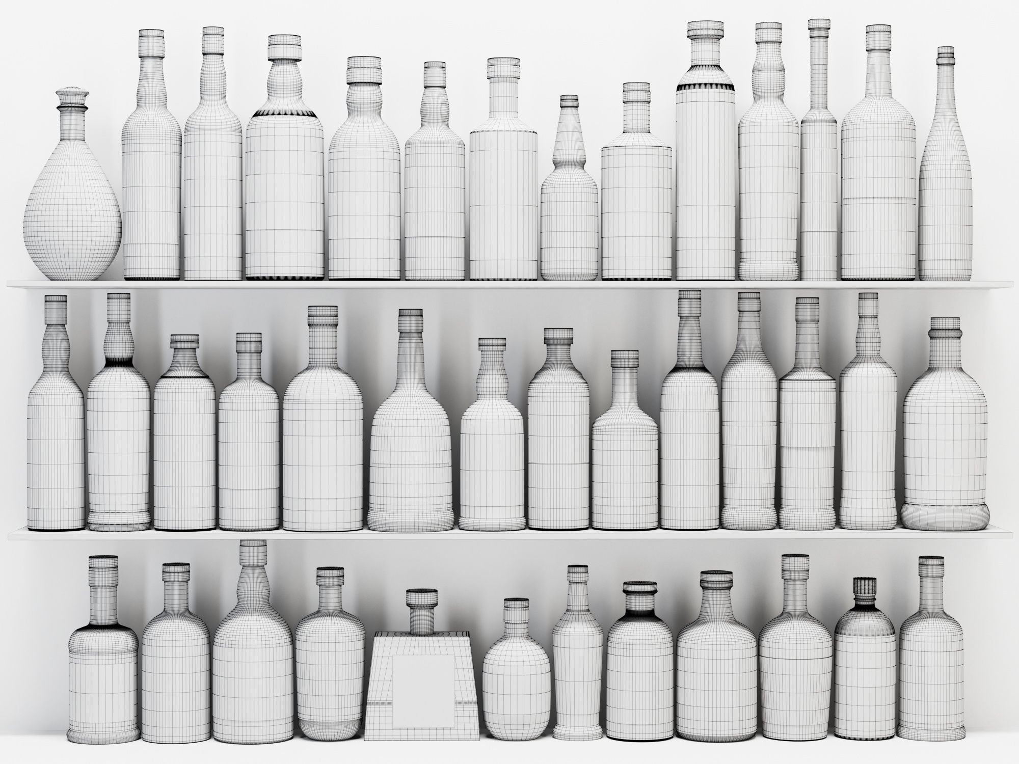 Bottle Whiskey 3D model_6