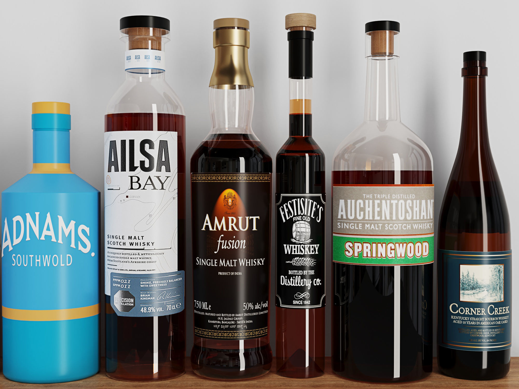 Bottle Whiskey 3D model_4