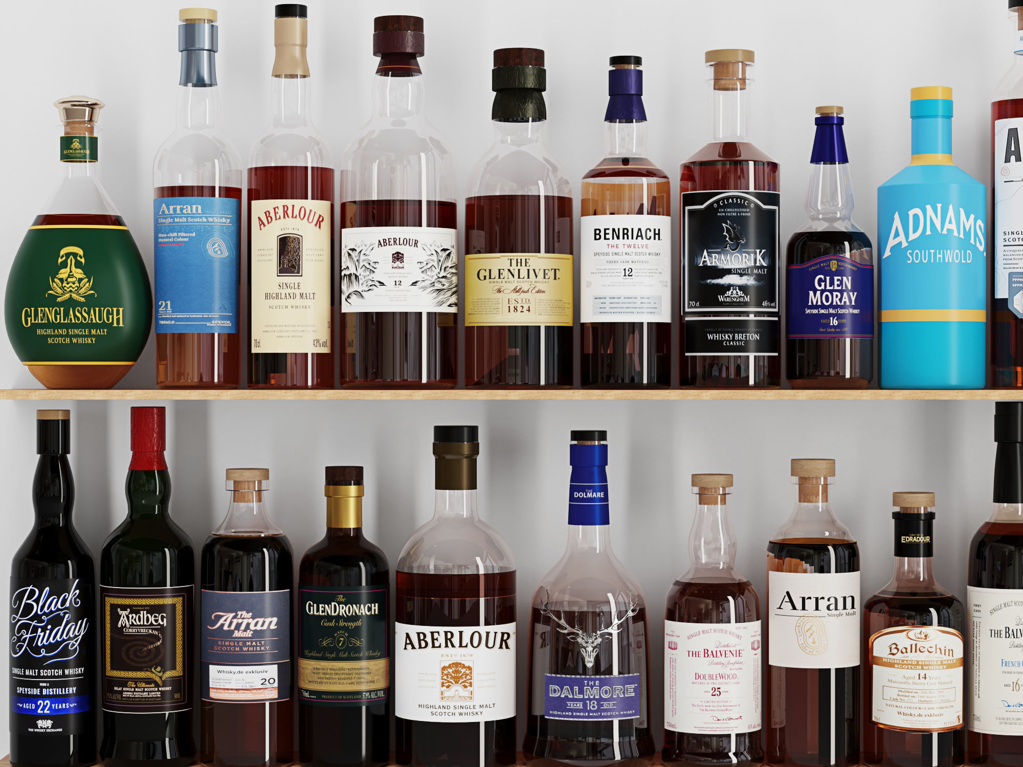 Bottle Whiskey 3D model_1