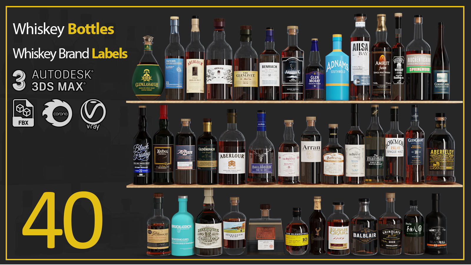 Bottle Whiskey 3D model_5