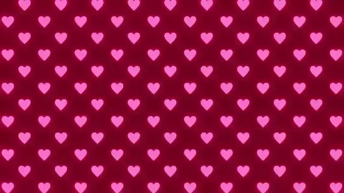 Red hearts background animated
