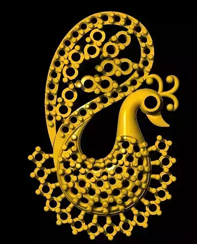 Sidepiece golden peacock