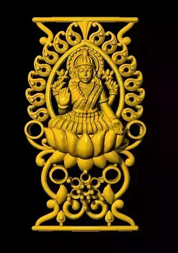 Sidepiece buddha in gold