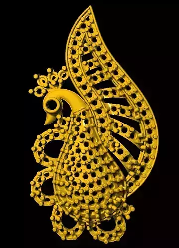 Sidepiece golden peacock