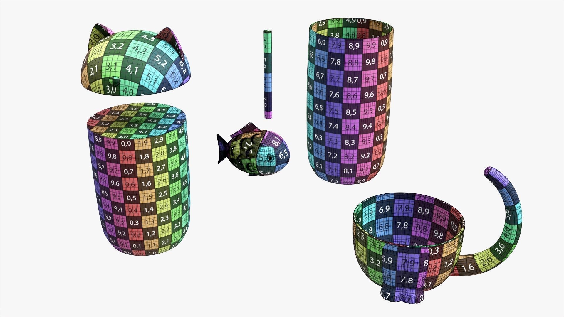 Cat-shaped teapot 3D model_9