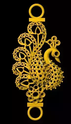 Sidepiece golden peacock