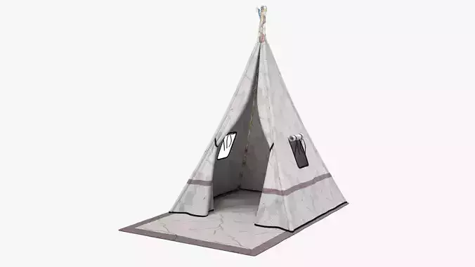 Children tepee with playmat