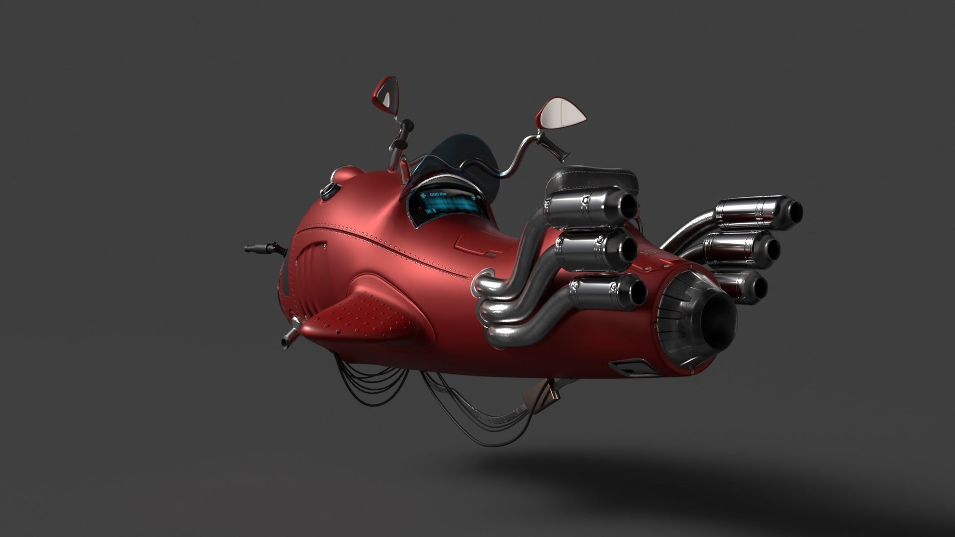 MWhaleBike motorcycle 3D model_3