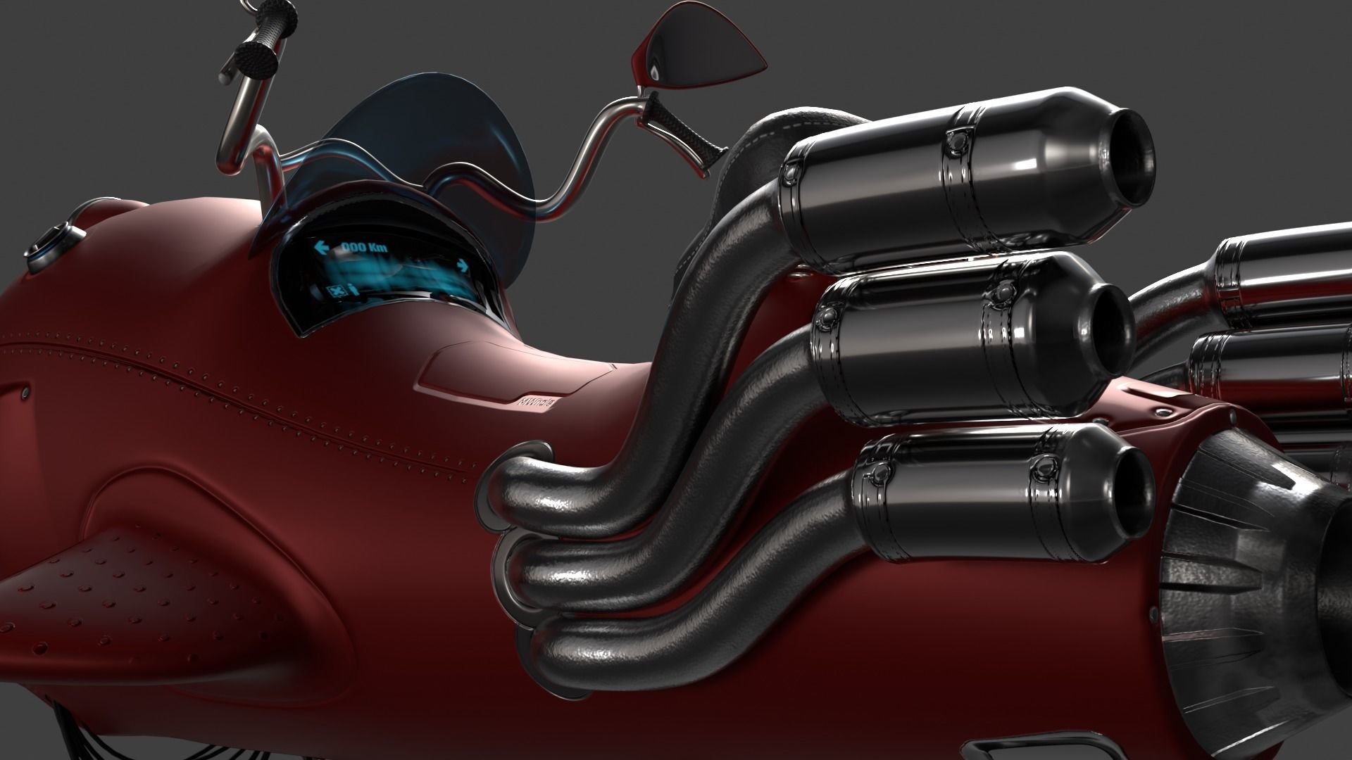 MWhaleBike motorcycle 3D model_11