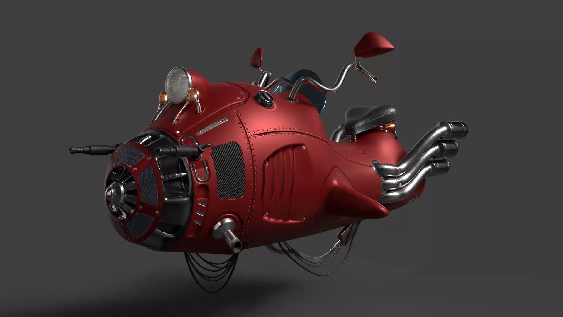 MWhaleBike motorcycle 3D model_0
