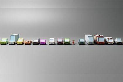 Low Poly Toon type Cars Pack Low-poly 3D model_1
