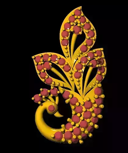 Sidepiece golden peacock