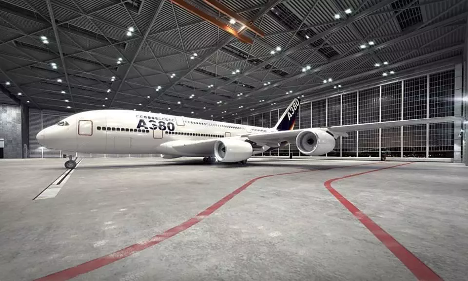 White Passanger Plane 3D model_0