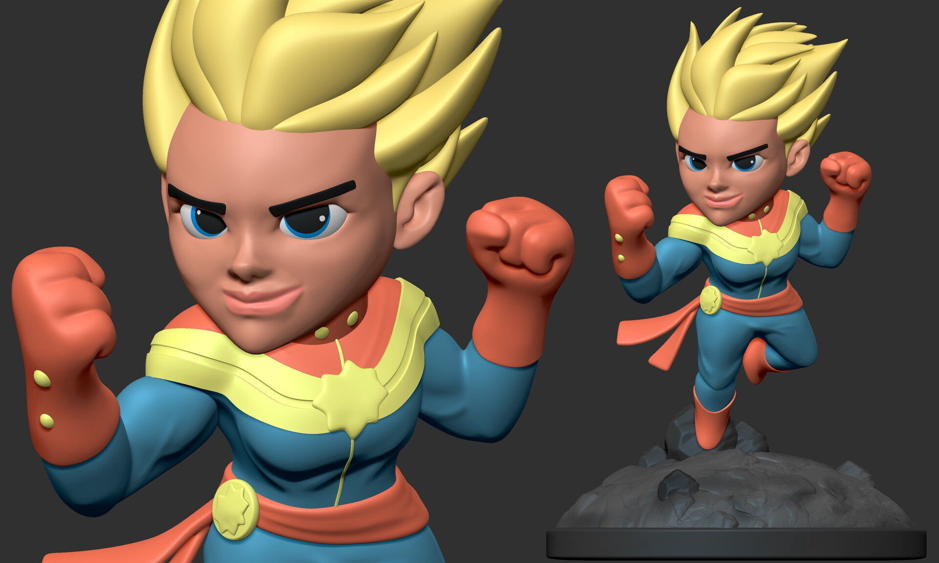 Captain Marvel 3D print model_2