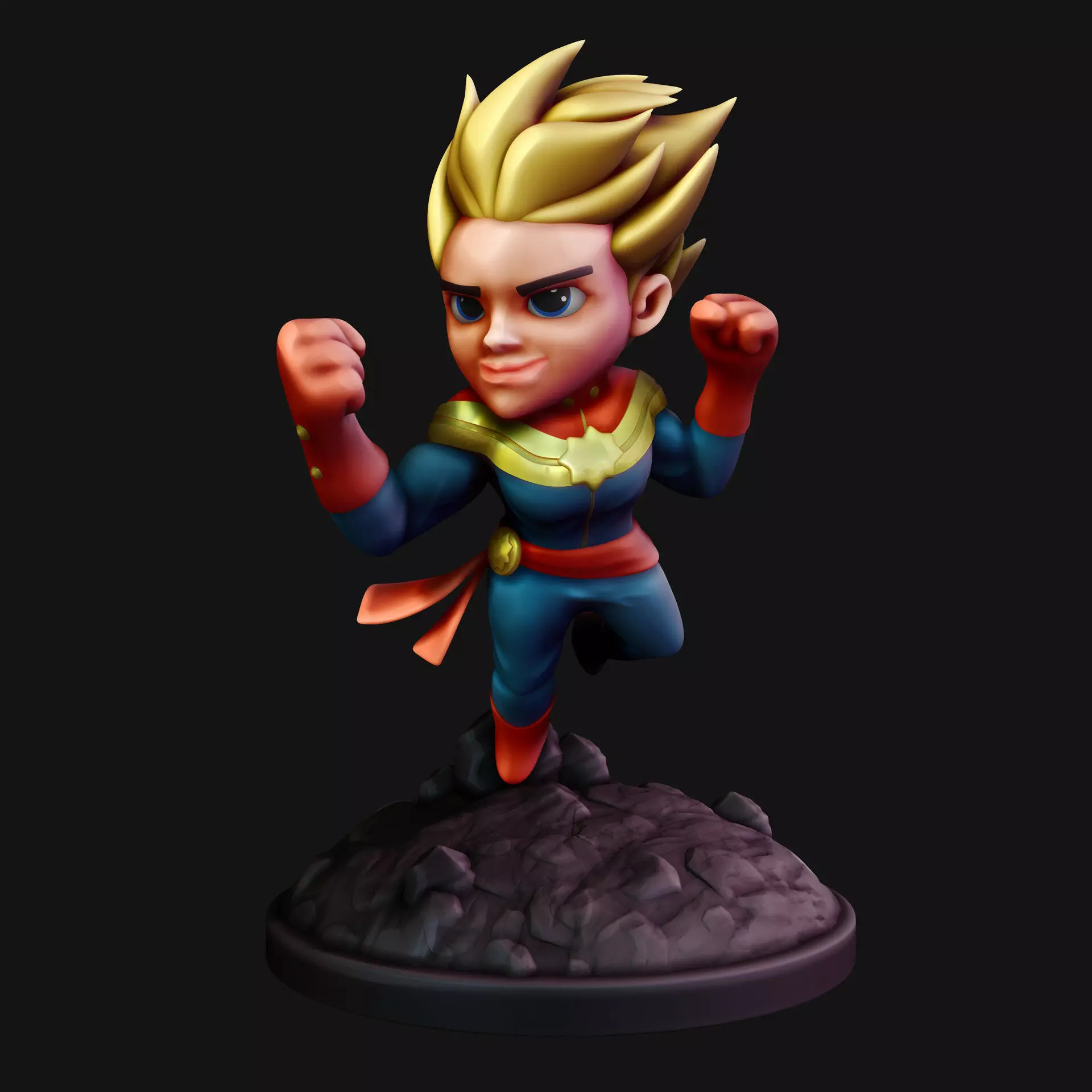 Captain Marvel 3D print model_0