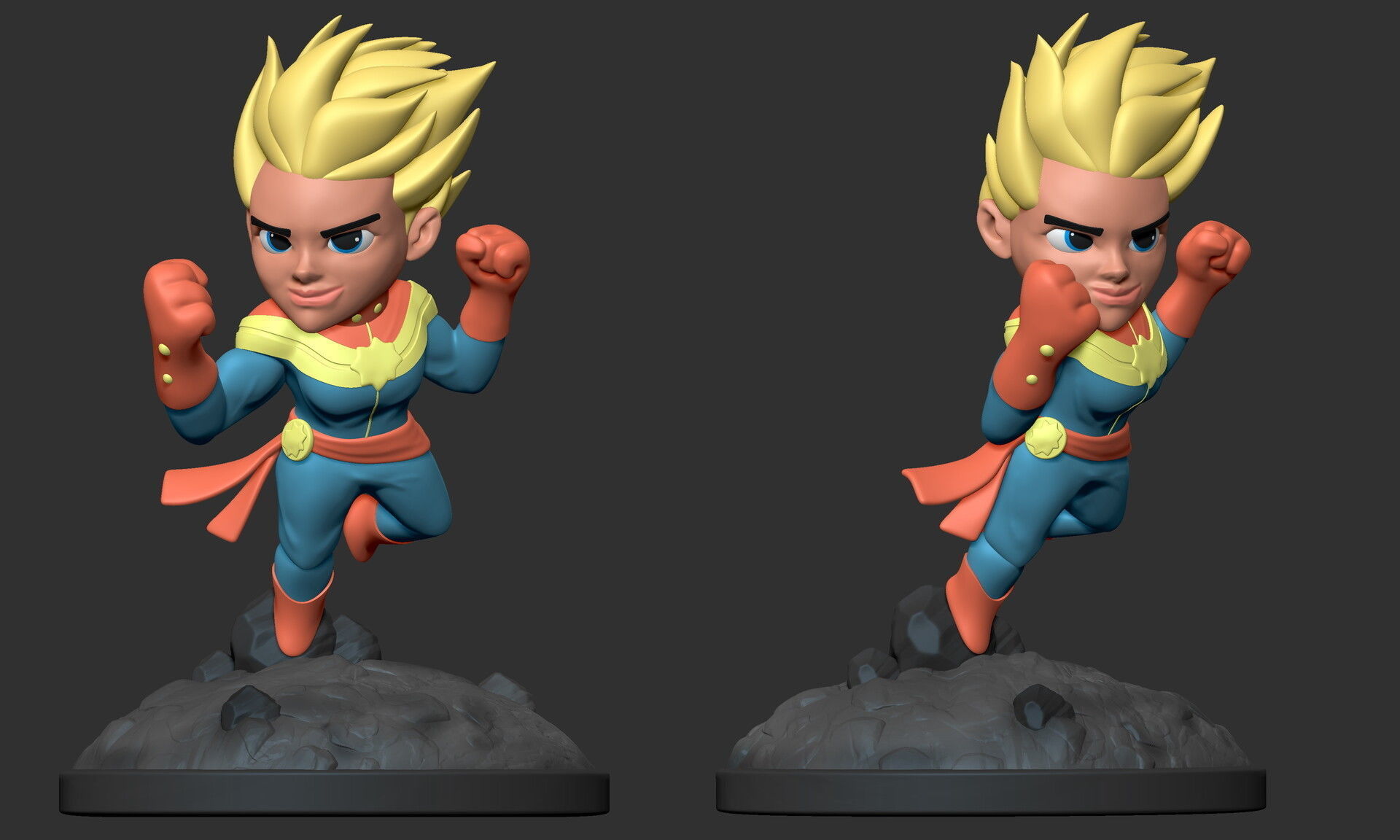 Captain Marvel 3D print model_3