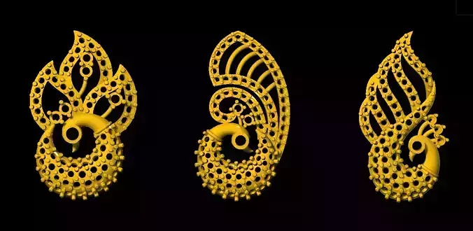 Sidepiece golden peacock