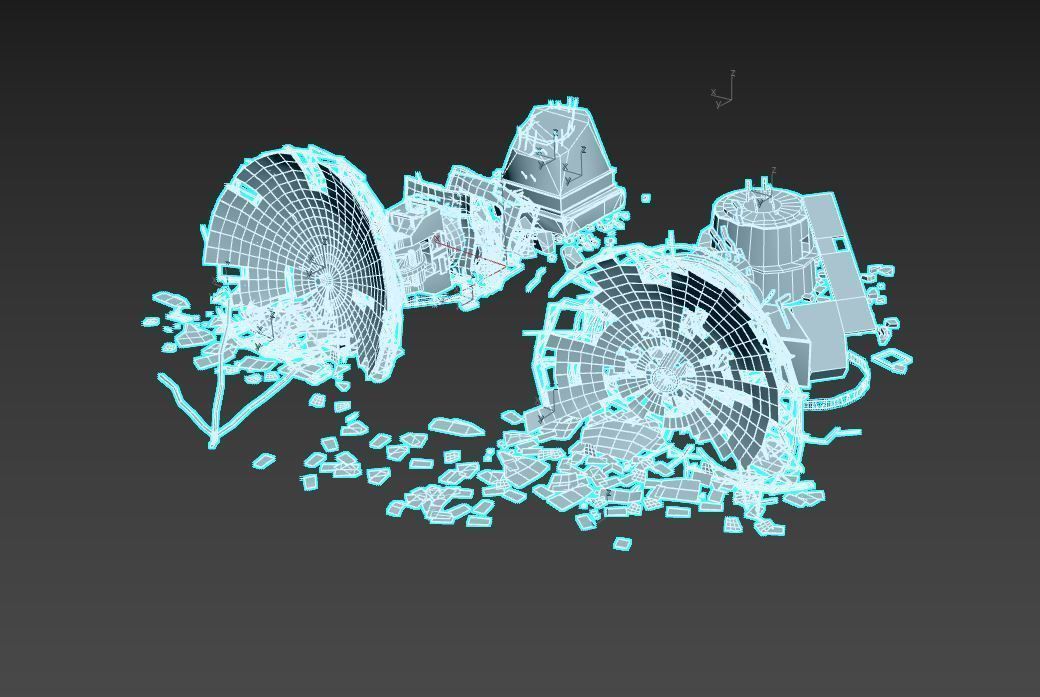 Destroyed Radars-Satellite Dishes 3D model_15
