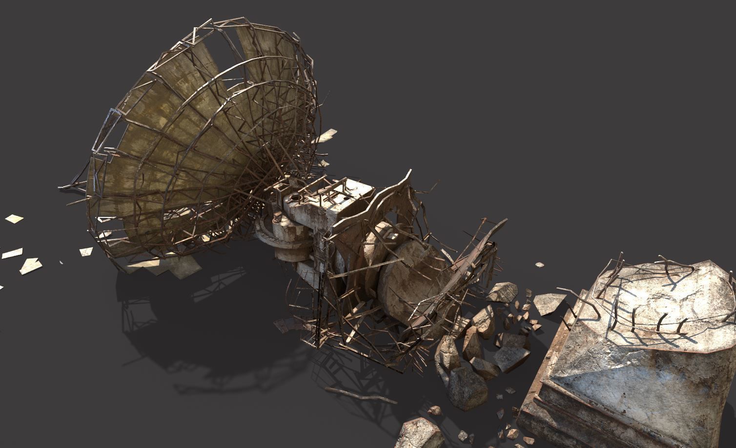 Destroyed Radars-Satellite Dishes 3D model_13