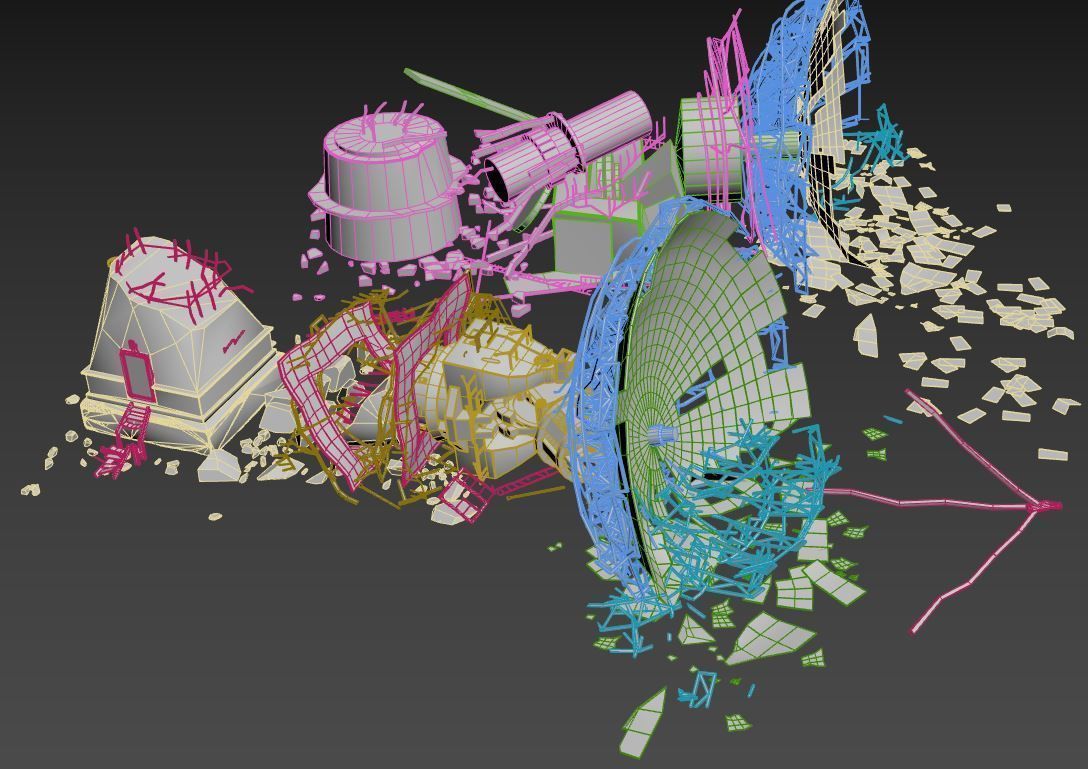 Destroyed Radars-Satellite Dishes 3D model_17