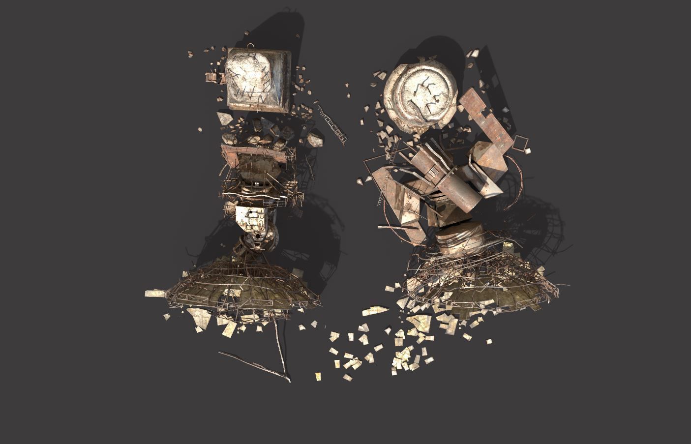 Destroyed Radars-Satellite Dishes 3D model_12