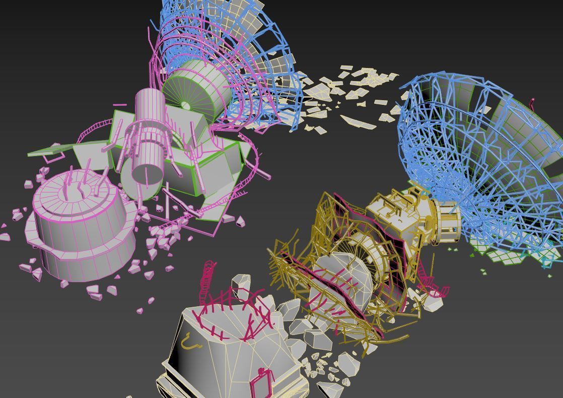 Destroyed Radars-Satellite Dishes 3D model_16