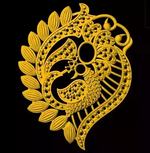 Sidepiece ornate gold carved design