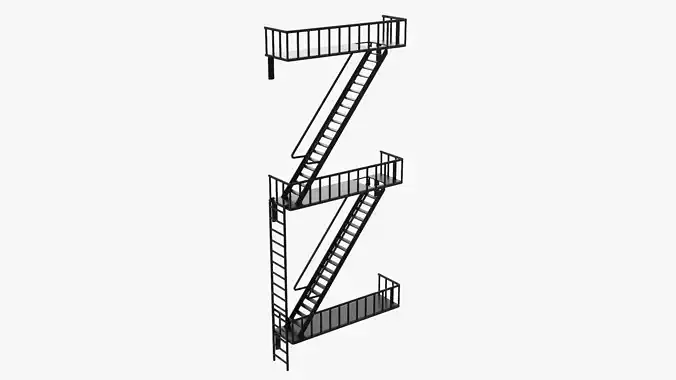 Decorative wall shelf 01 3D model