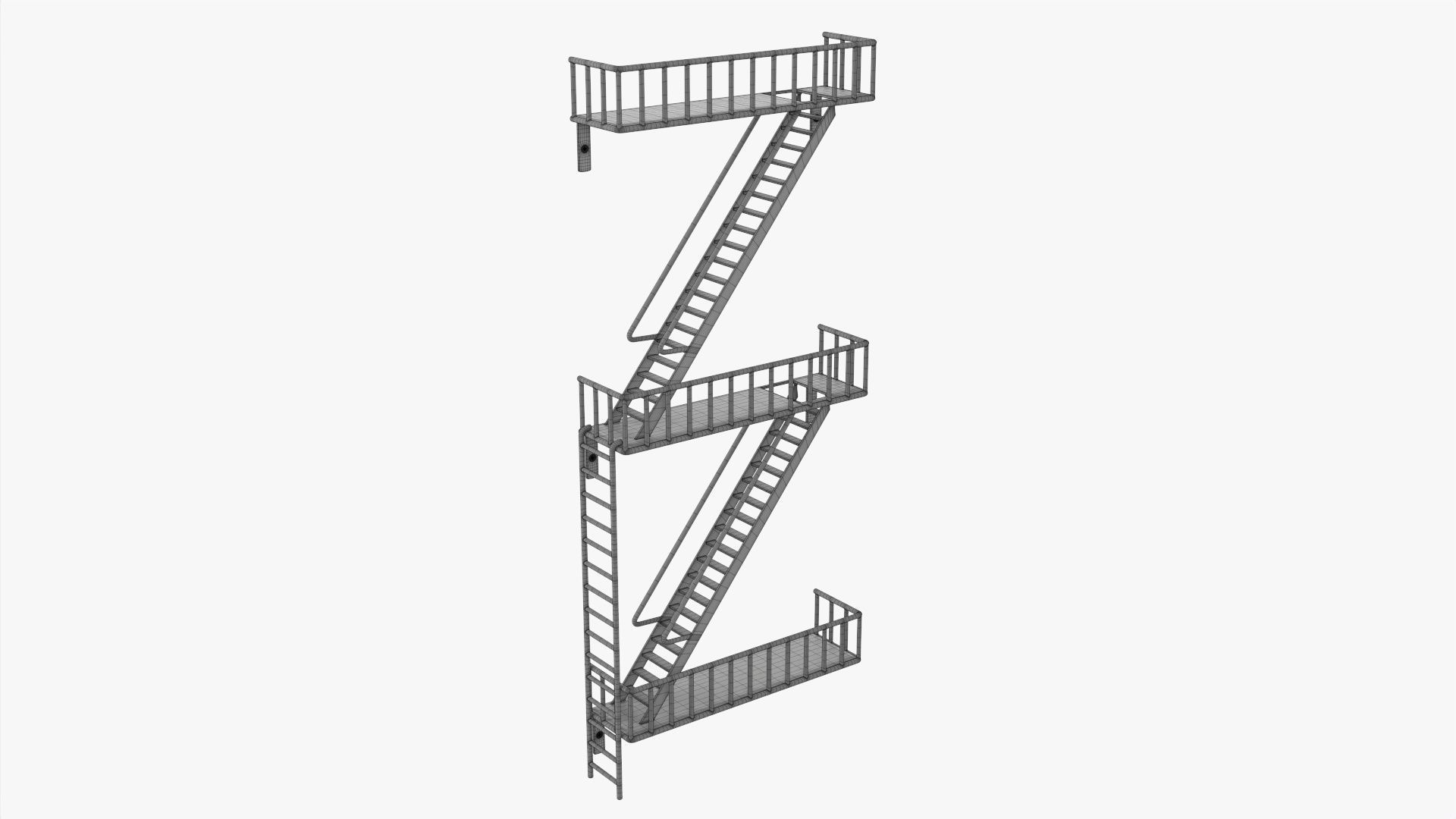 Decorative wall shelf 01 3D model_5