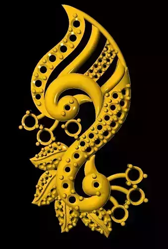 Sidepiece ornate gold design