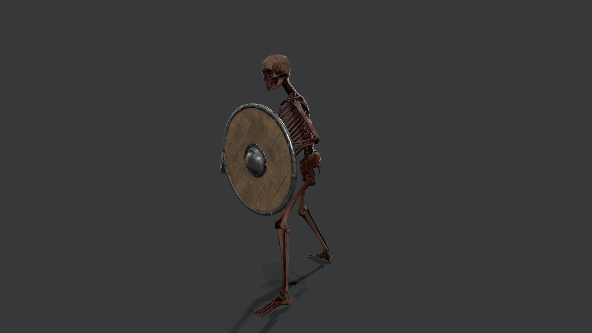 Skeleton Warrior 2 Low-poly 3D model_30