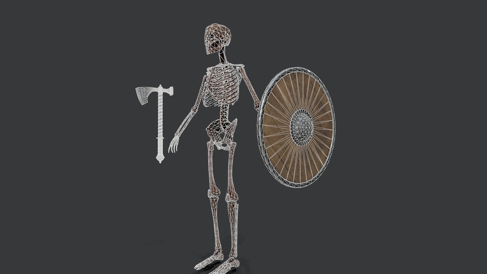 Skeleton Warrior 2 Low-poly 3D model_15