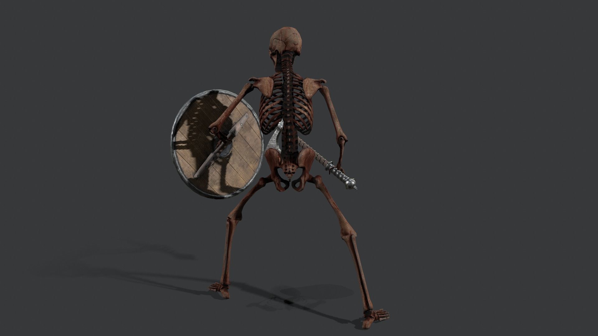 Skeleton Warrior 2 Low-poly 3D model_23