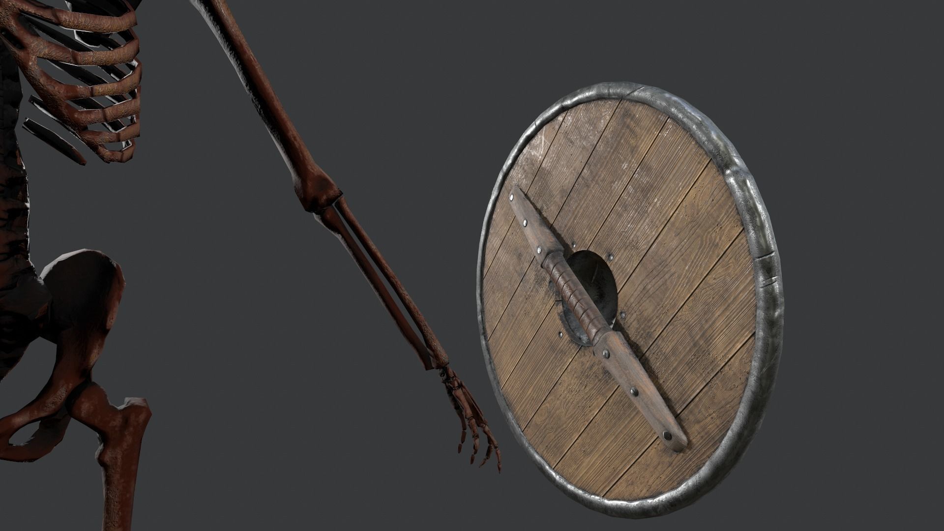 Skeleton Warrior 2 Low-poly 3D model_20