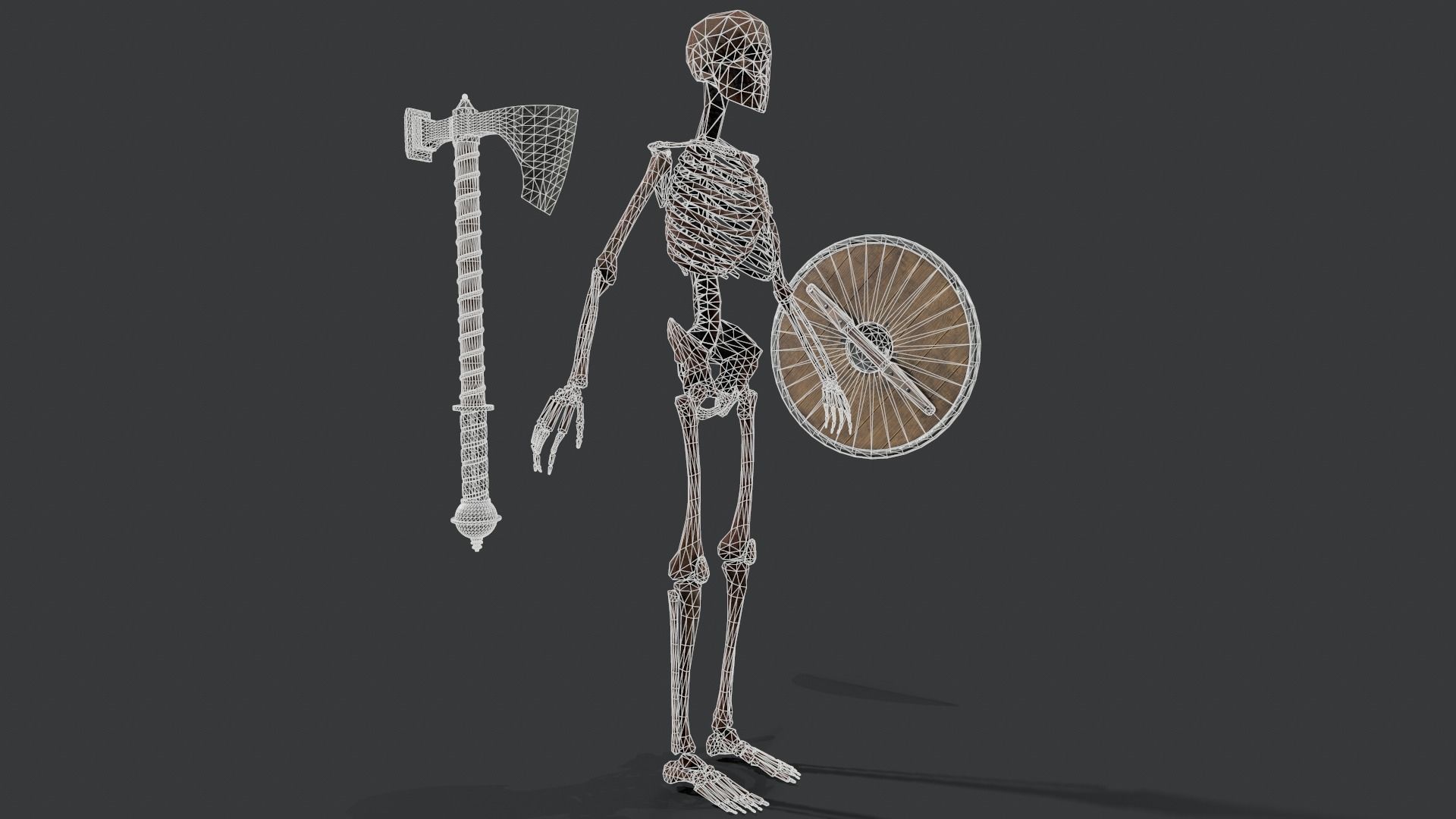 Skeleton Warrior 2 Low-poly 3D model_13