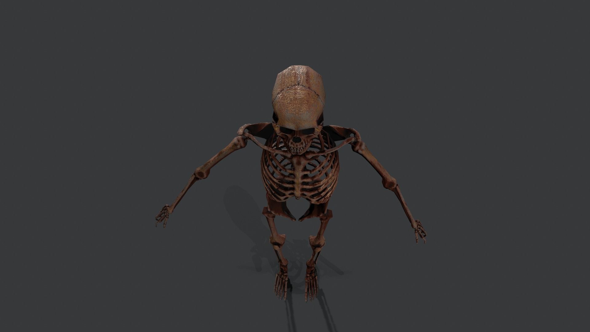 Skeleton Warrior 2 Low-poly 3D model_16