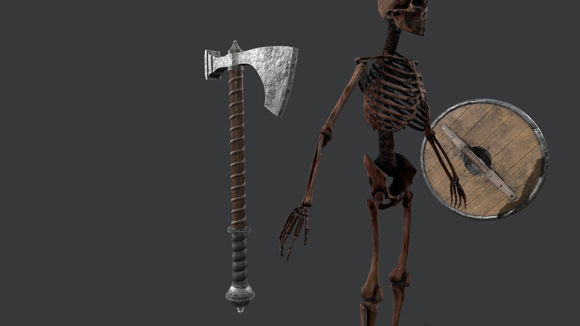 Skeleton Warrior 2 Low-poly 3D model_21