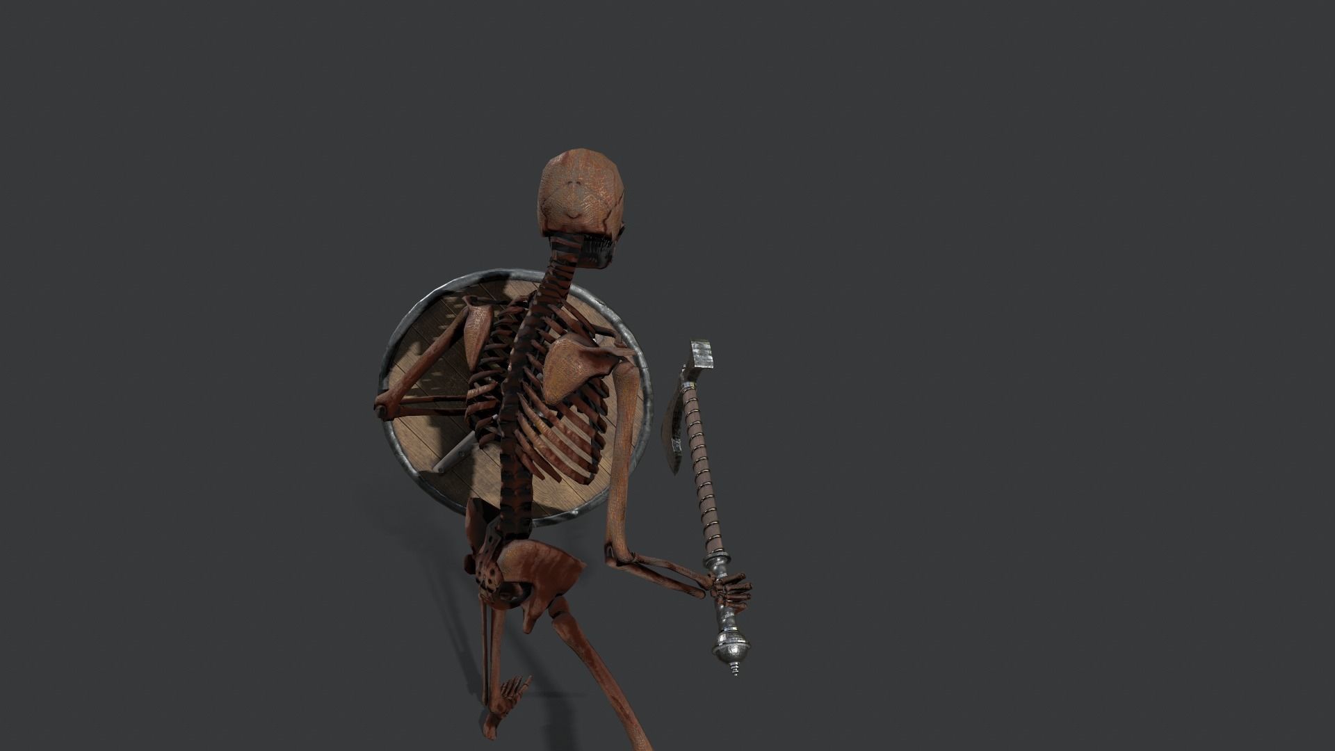 Skeleton Warrior 2 Low-poly 3D model_27