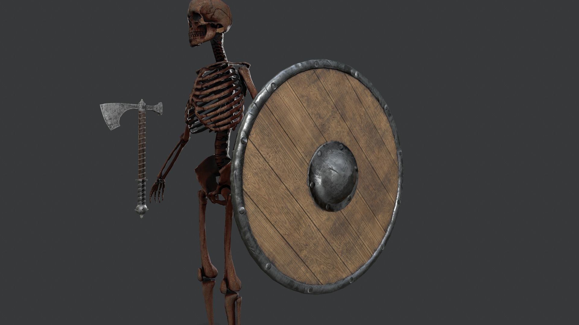 Skeleton Warrior 2 Low-poly 3D model_17