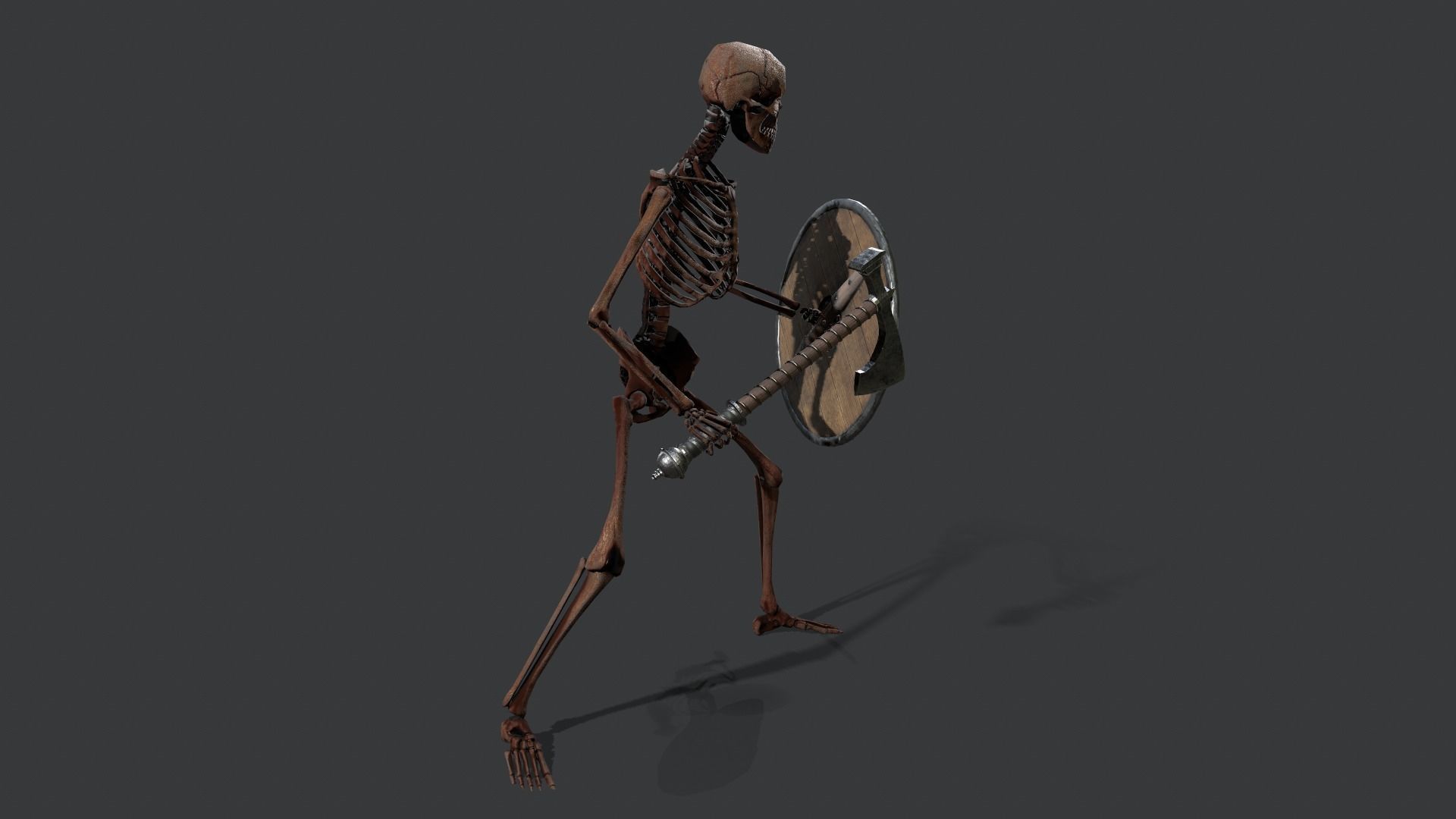 Skeleton Warrior 2 Low-poly 3D model_31