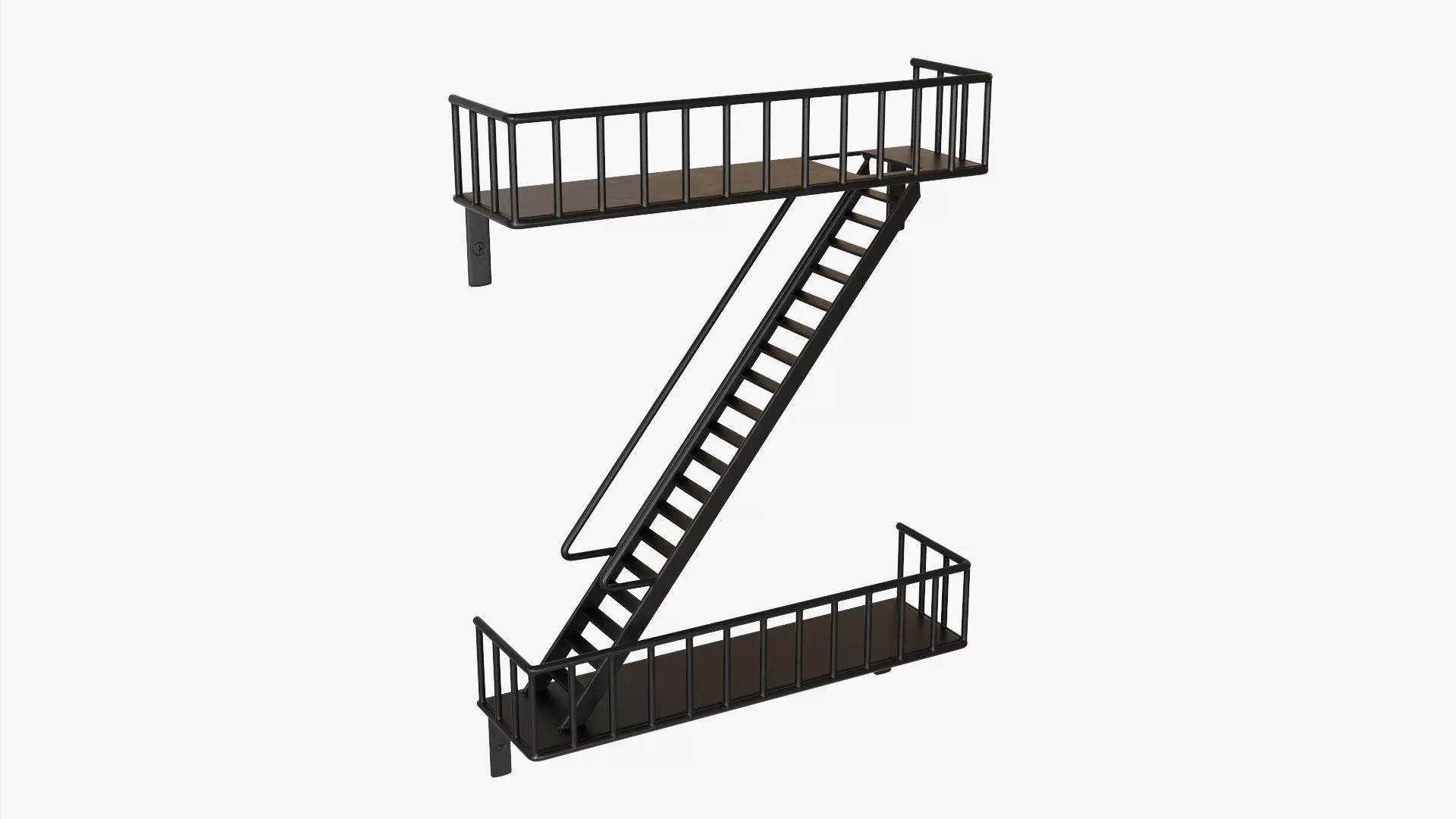 Decorative wall shelf 02 3D model_0