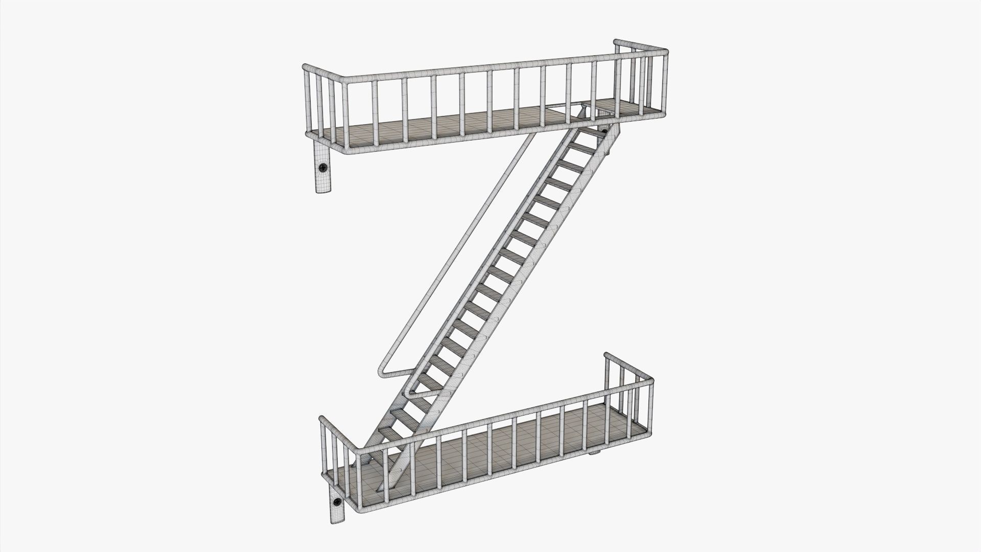 Decorative wall shelf 02 3D model_5